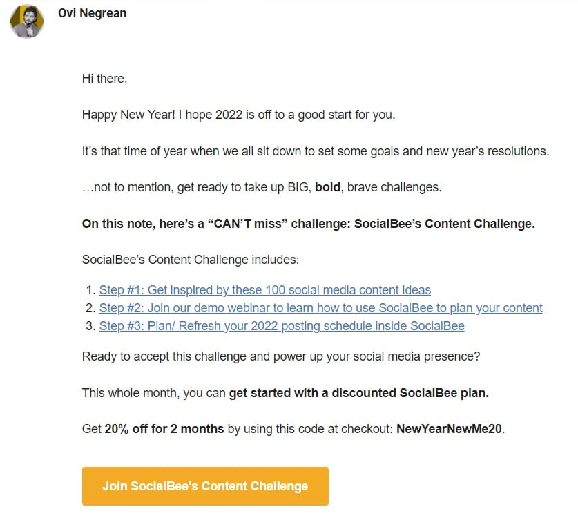 SocialBee newsletter