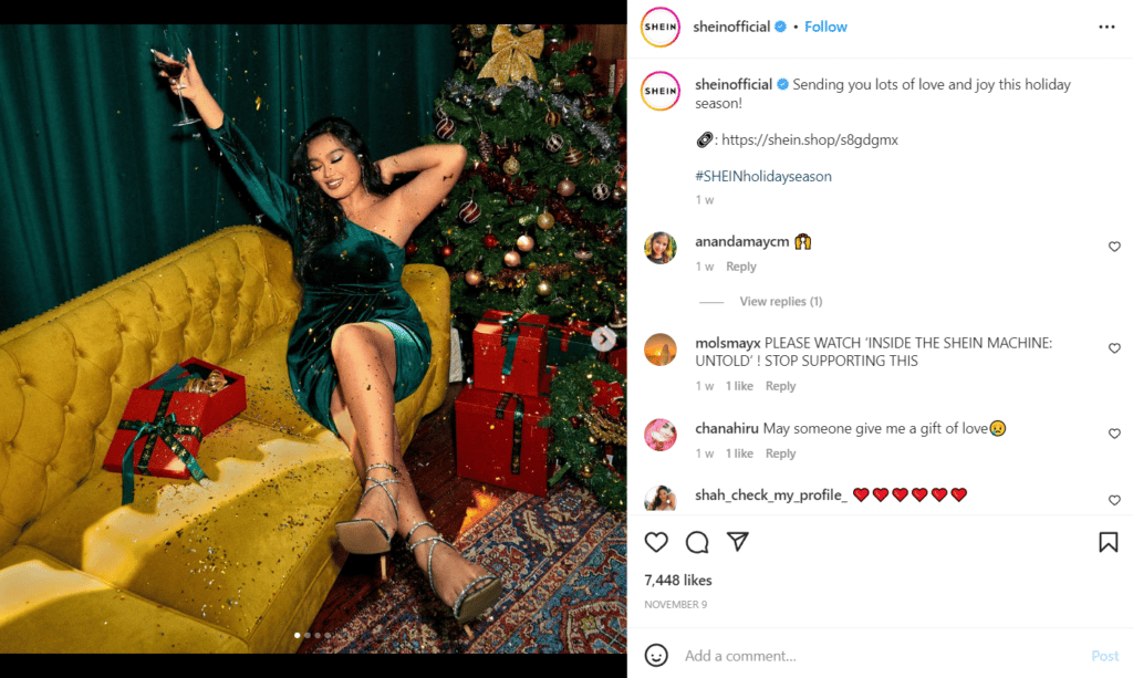 christmas social media post