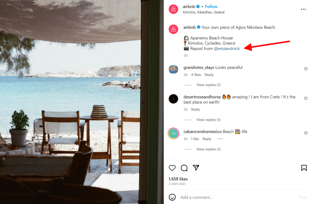 airbnb social media