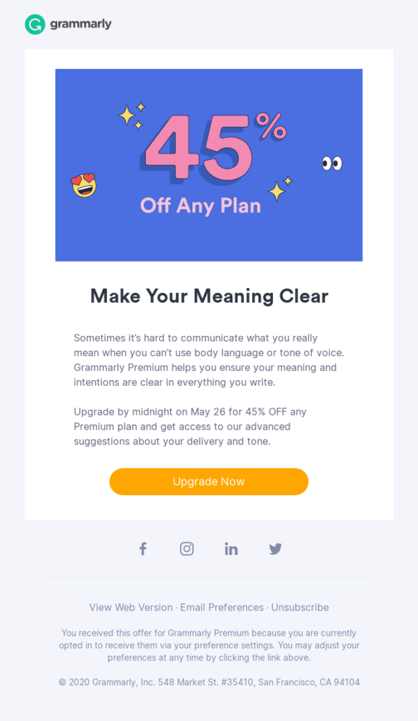 Grammarly Drip Email