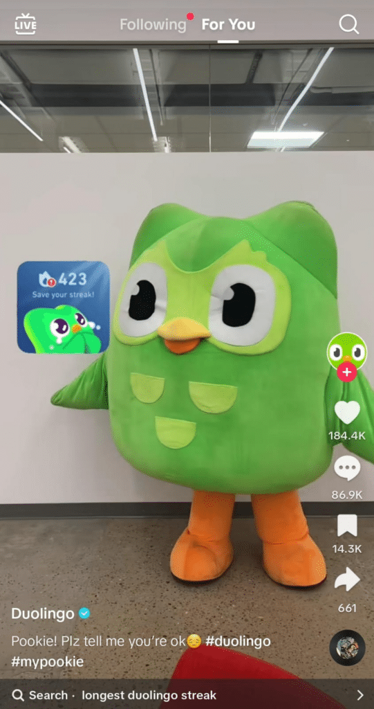 Social Media Mascot on TikTok