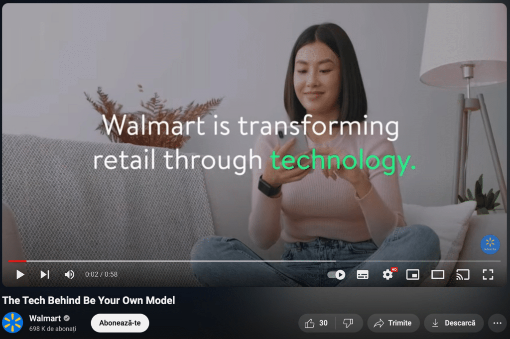 screenshot of walmart digital transformation journey video