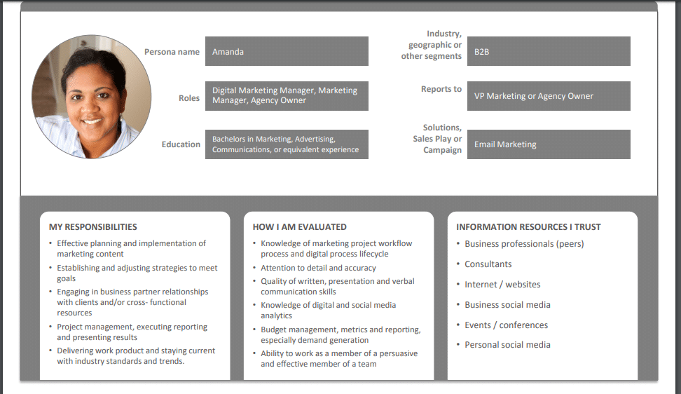 customer persona example