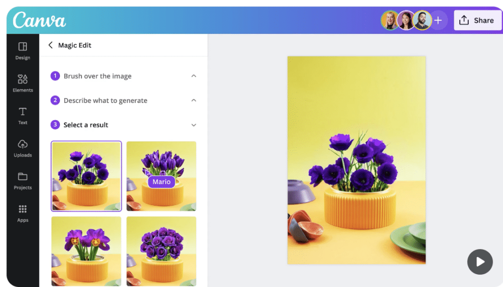 canva magic edit tool