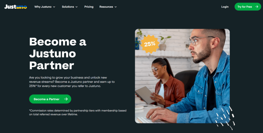justuno affiliate program