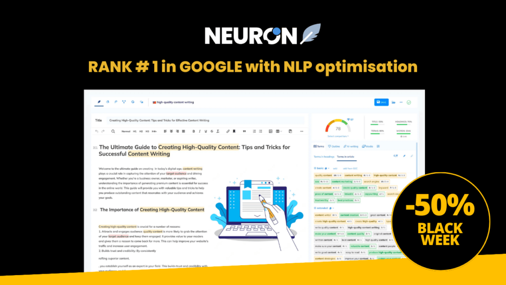 NeuronWriter Black Friday Banner 2023