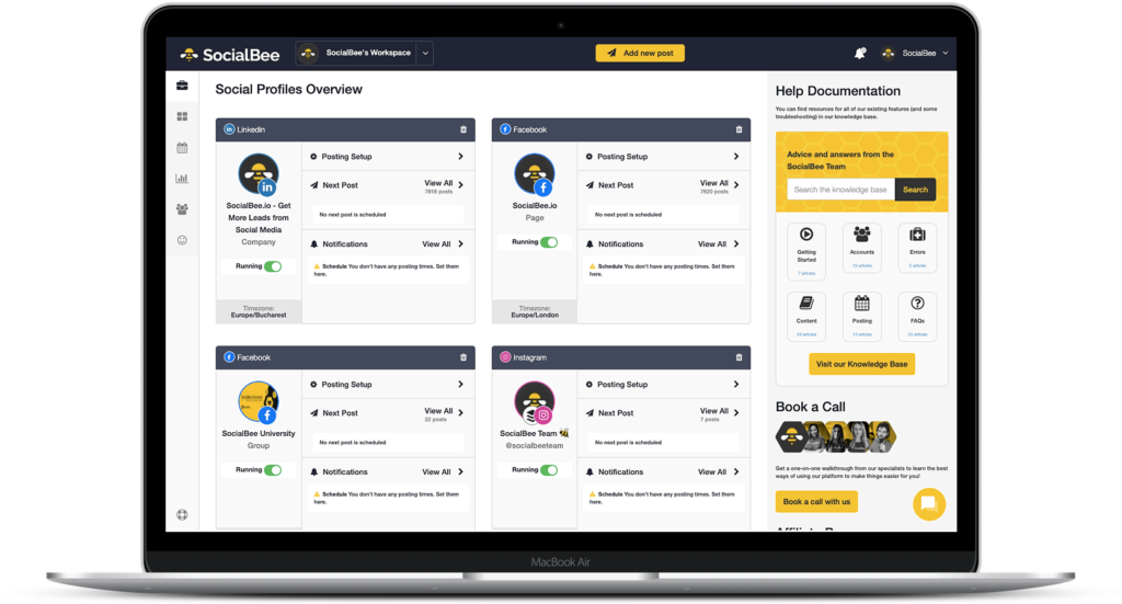 SocialBee Dashboard