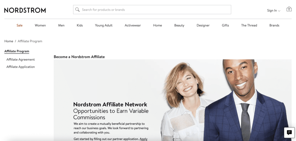 Nordstrom Affiliate Program