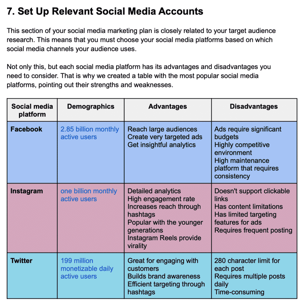 social media accounts