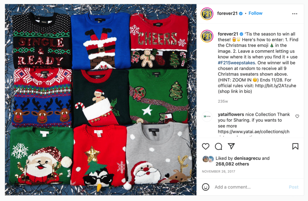 Social media christmas post