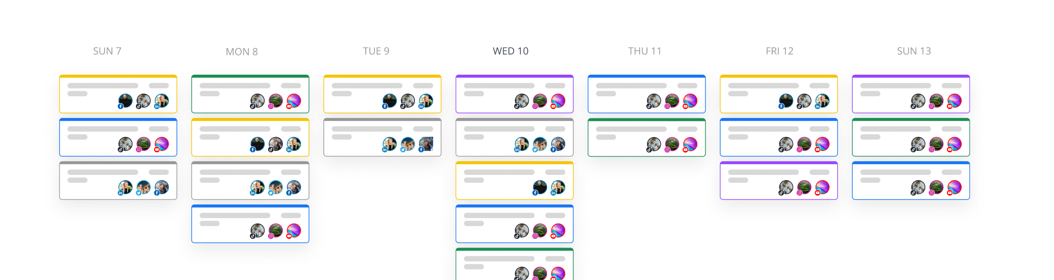 Social media posting schedule