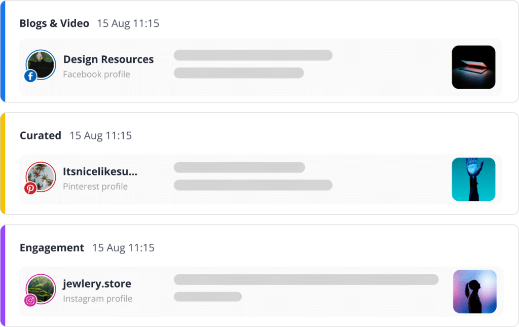 SocialBee category performance metrics