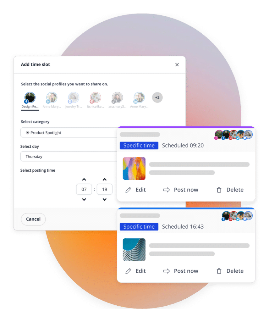 SocialBee schedule customization