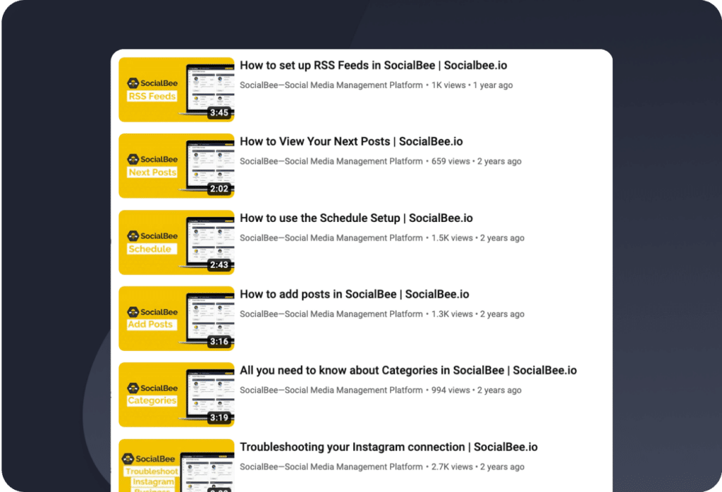 SocialBee tutorials