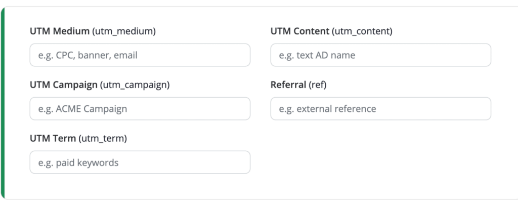 SocialBee UTM settings