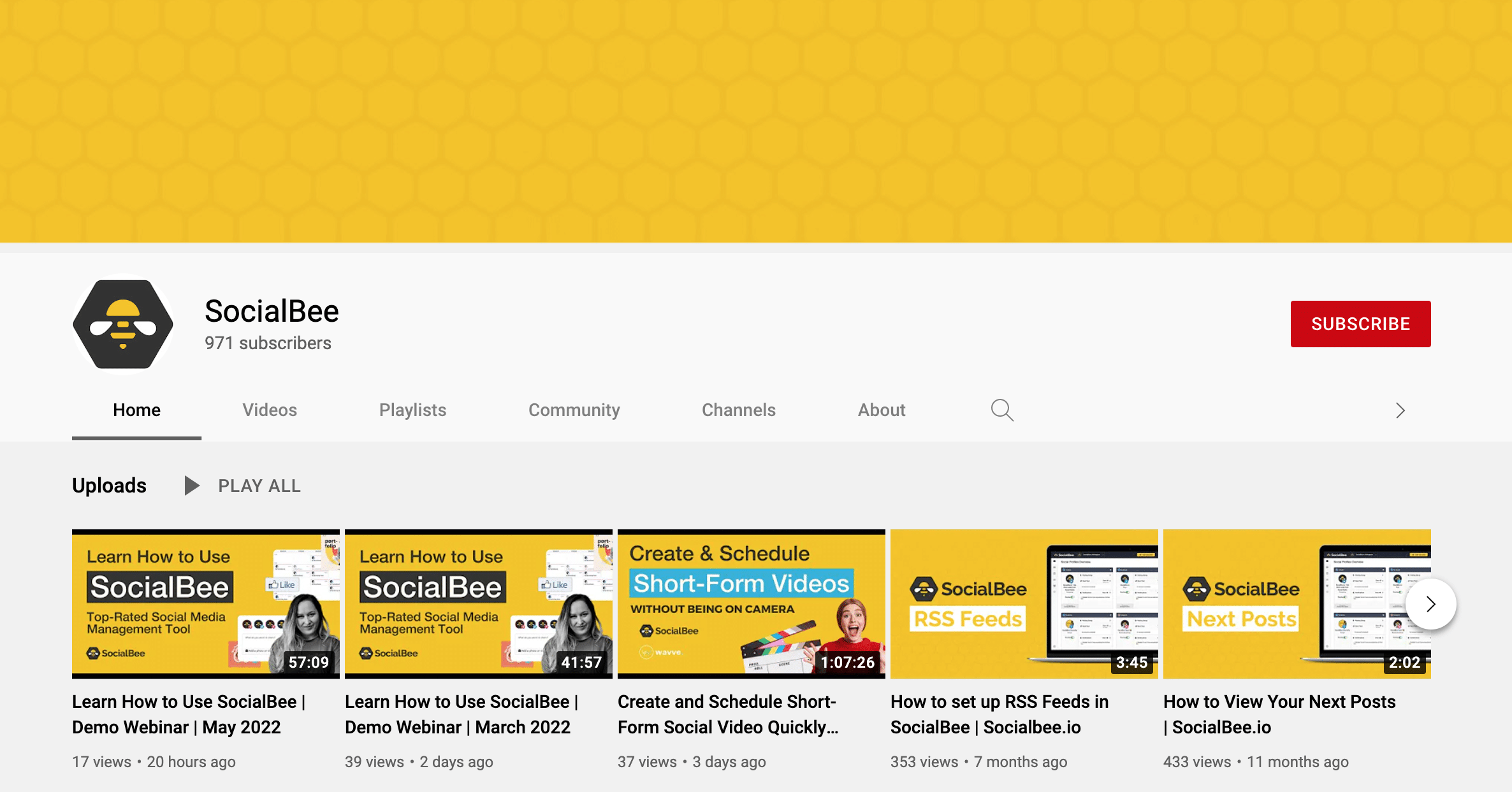 SocialBee YouTube Channel