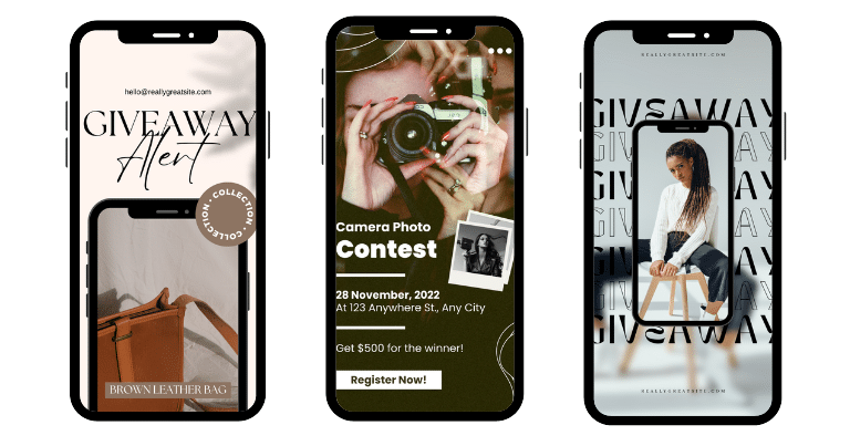 giveaways and contests instagram stories