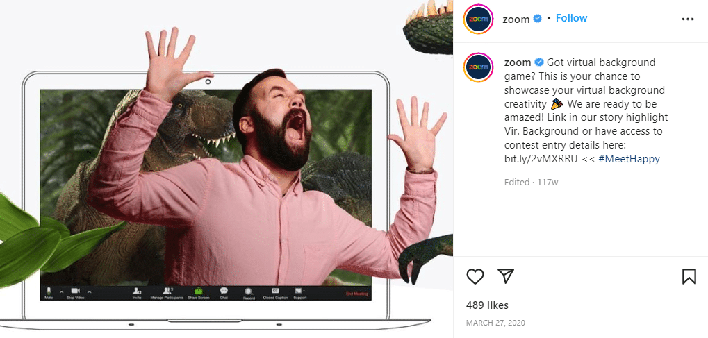 Zoom instagram post