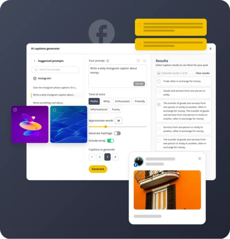 Facebook AI content generator