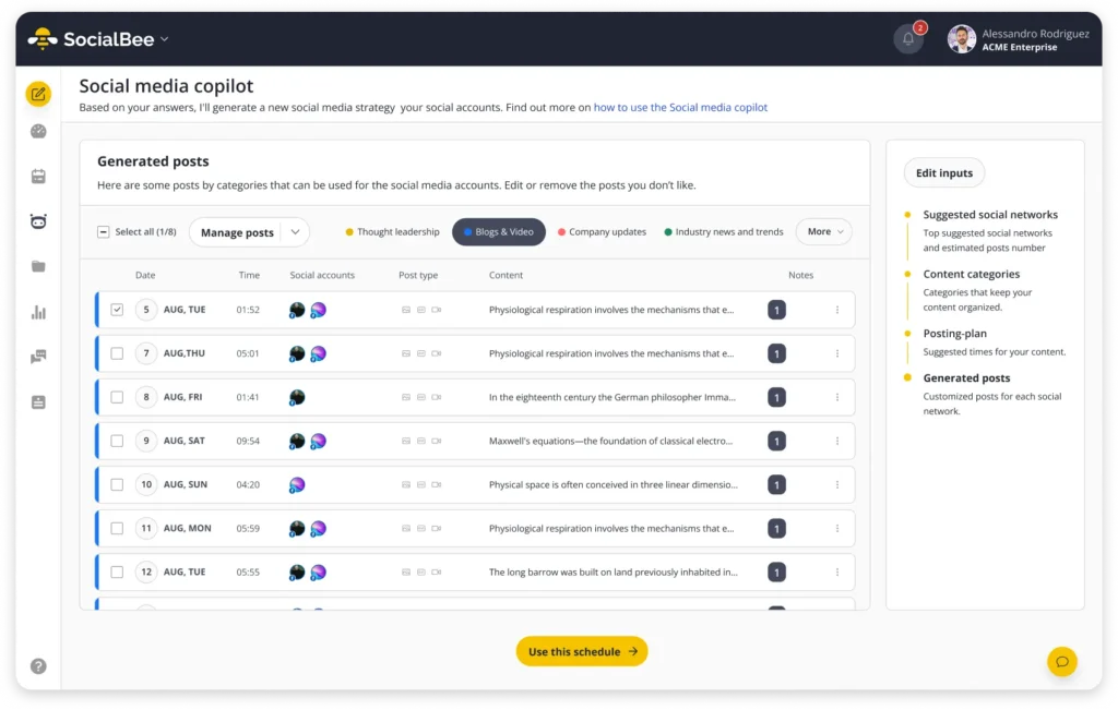 SocialBee Copilot, your AI social media assistant